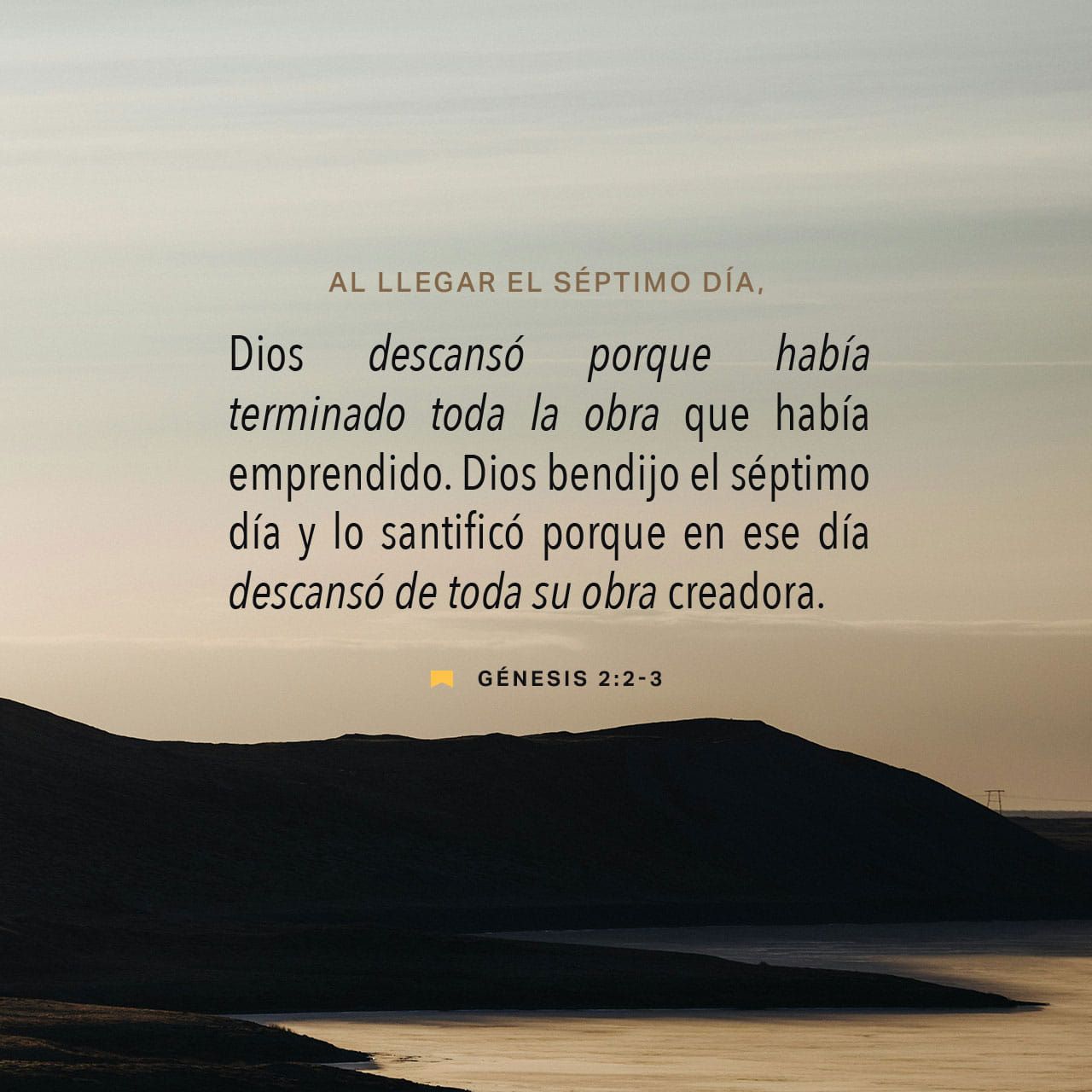 Génesis 2:2-3 NVI