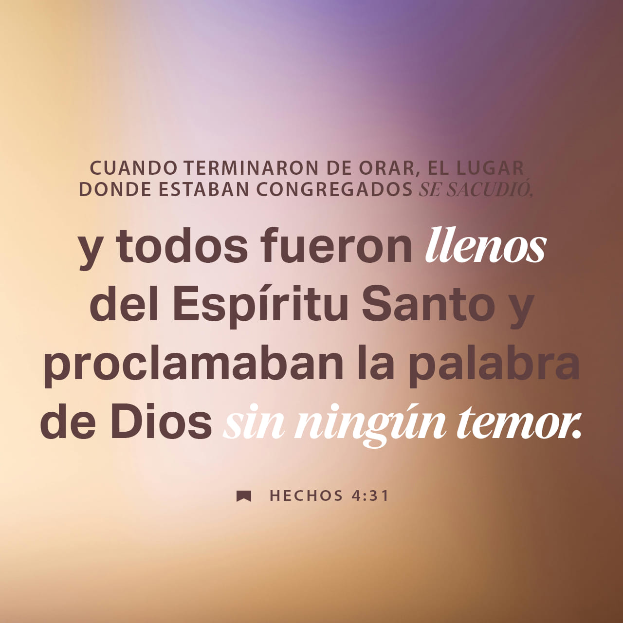 Hechos 4:31 RVC